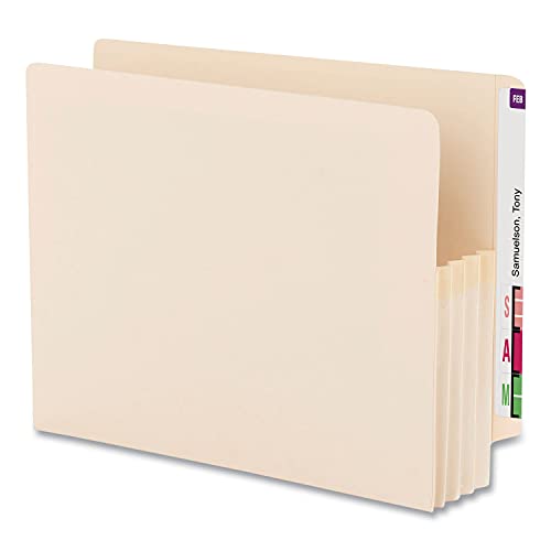 Smead End Tab Manila File Pockets with Reinforced Tab