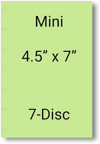 Weekly Planner Inserts – Undated Weekly Calendar Planner Refills for 7-Disc Mini Planners (4.5 x 7 Inch) | NOTIQ Mini Capsule S6 Compatible