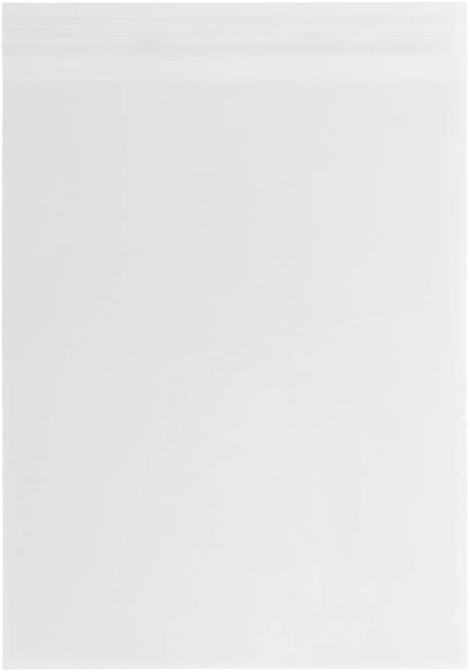 JAM PAPER Cello Sleeves with Self Adhesive Closure - 17 7/16 x 22 1/4 - Clear - 100/Pack