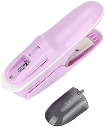 Desktop Stapler, 8 Pages Capacity Portable Stapler Labor Saving Hand Stapleless Stapler Hand Stapler Tool Mini Stapleless Stapler for Office Supplies ()