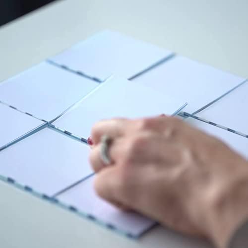 Bravestorming Mover Erase, Stackable and Magnetic Mini Whiteboard on The Palm, 72x72x3mm, Pack of 4 (Pen Included), Art Supplies for School and Office Projects and Presentations (Orange)