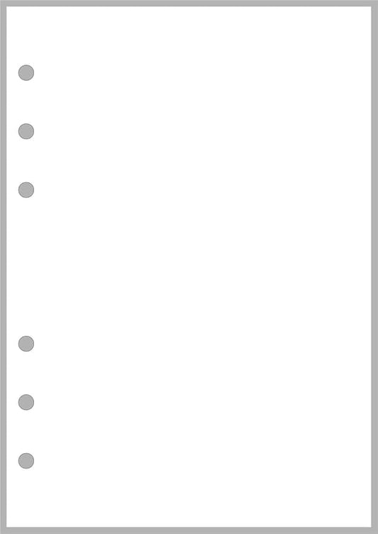 Handy Forms Planner Insert, Personal-Wide Sized, Blank Pages, 2016, 4.75x6.75 inches