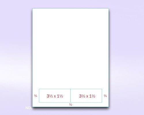 NextDayLabels - Integrated Label/Laser Form with Label Combination (2 Labels of 3-1/2 x 1-1/2" Each/Pack of 250)