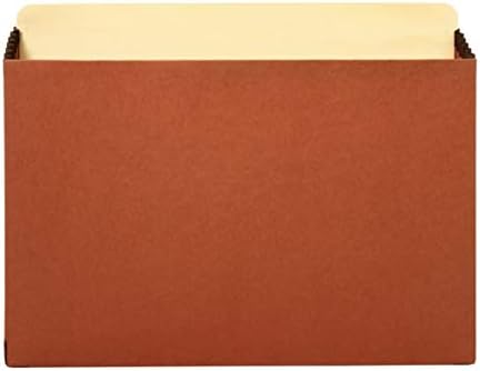 Office Depot Brand File Cabinet Pockets, 5 1/4" Expansion, Legal Size, Brown, Box of 5