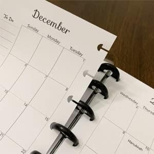2026 Monthly Planner Calendar Refills for 9 Disc Classic Planners, Loose-Leaf Inserts, 12 Month 9-Disc Planner, 7x9.25 Size Monthly Calendar Refills (Love)