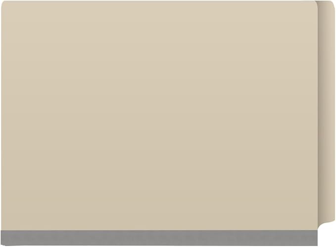 18 Pt. Manila Classification Folders, Full Cut End Tab, Letter Size, 1 Divider (Box of 10)