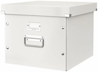 Leitz Office Supplies, Storage and Transport Box for Hanging Files, with Lid, A4, Click & Store (White, Pack of 2)