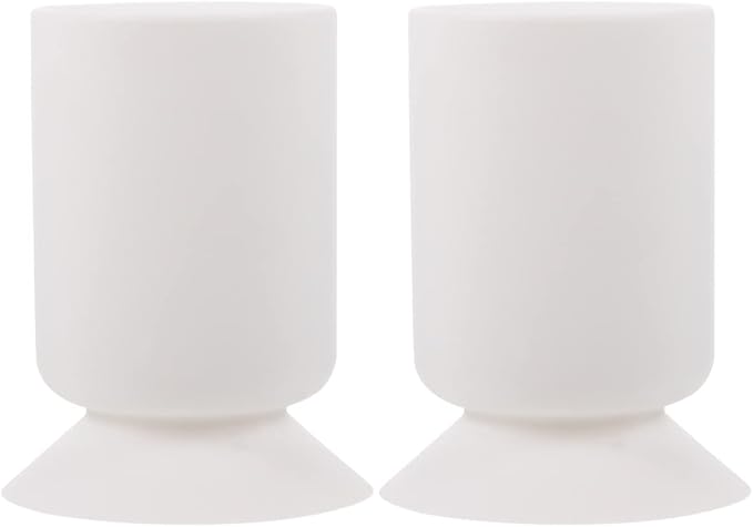 FOMIYES Makeup Brush Holder 2-Pack Multipurpose Pen Organizer with Suction Base for Vanity and Desk Storage