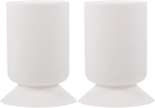 FOMIYES Makeup Brush Holder 2-Pack Multipurpose Pen Organizer with Suction Base for Vanity and Desk Storage