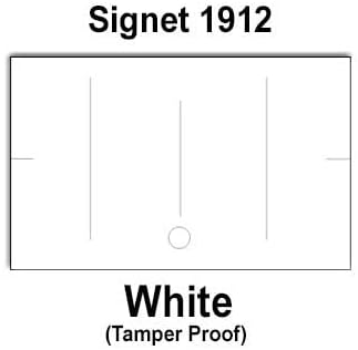 240,000 Signet 1912 Compatible White General Purpose Labels for Signet Price Gun. Full Case. with Security Cuts.
