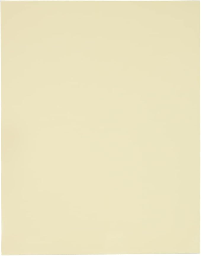 JAM PAPER Laminated Two Pocket Glossy School Folders - Letter Size - High Gloss Ivory - Bulk 100/Box