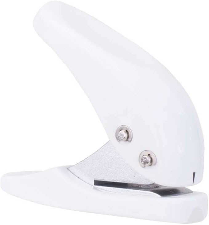 Punch Single Hole Puncher Mini Portable Manual Can 10 Sheets of Paper Multi-Function Student File Ticket Punching(OneColor)