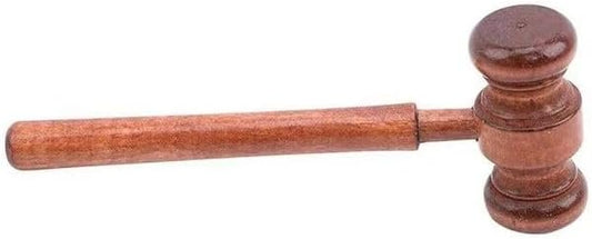 Brown Handmade Wooden Gavel, Auction Gavels, Vintage Judge Gavel, Props and Clothing Accessories,Desk Accessories and Workspace Organizers