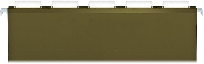 Pendaflex Extra Capacity Reinforced Hanging Folders, 1", Legal Size, Standard Green, 1/5 Cut, 25/BX (4153x1)