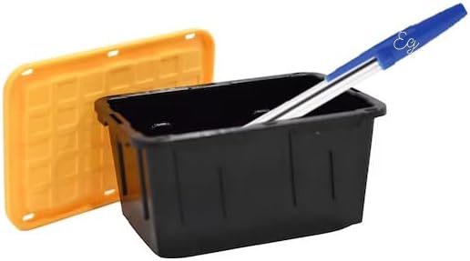 Earth Garden Project Source Teeny Tote Commander X-small Black Stackable Tote with Standard Snap Lid 0.09 -Gallons (0.38 -Quarts) Pen