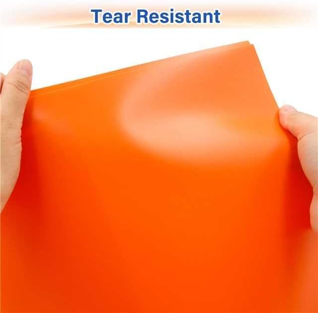 Heavy Duty Plastic Folder, 60 Pack, Pocket Folder with brads, Letter Size Poly File, Plastic Folders with 3 Prongs Fasteners - Orange
