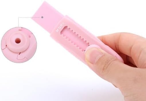 2Pcs Retractable Slide Erasers Bulk Cute Pencil Erasers Drawing Eraser Aesthetic Erasers Push Pull Eraser Back School Supplies for Office Small in Size Correction Products（Random Color）