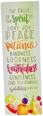 50 Count The Fruit of The Spirit Bookmarks for Men, Women, Kids. 2" x 6" with A Glossy Finish. Thick Cardstock. A Nice Religious Bookmark for Church Or Sunday School. Mother's Day, Galations 5:22-23