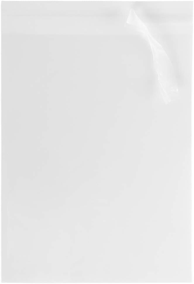 JAM PAPER Cello Sleeves with Self Adhesive Closure - 17 7/16 x 22 1/4 - Clear - 100/Pack