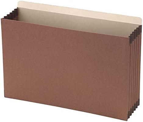 Office Depot Brand File Cabinet Pockets, 5 1/4" Expansion, Legal Size, Brown, Box of 5