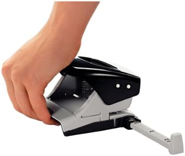 Leitz Hole Punch, 30 Sheets, Guide Bar with Format Markings, Metal, Wow Range, 50082064 - Metallic Green