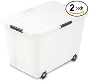 Advantus Rolling 15-Gal. Storage Box STORAGE,15 GAL W/WHELS,CR (Pack of2)