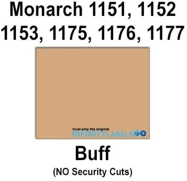 96,000 Monarch 1151 Compatible Buff Brown General Purpose Labels for Monarch 1151, 1152, 1153, 1175, 1176, 1177, 1180, & 1361 Price Guns. Full Case + 16 Ink Rollers. NO Security cuts.