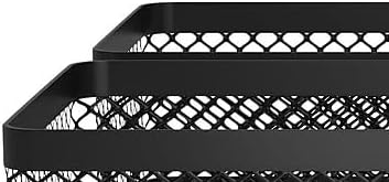 TRU RED Stackable Wire Mesh Desk Organizer, 3‑Compartment – Desktop Storage for Office Supplies & Accessories