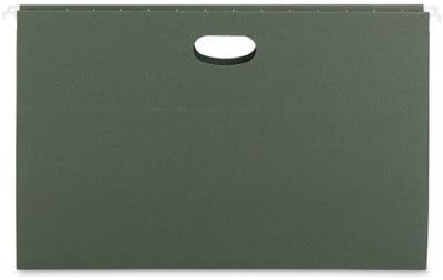 Smead Hanging File Pocket with Full-Height Gusset, 3-1/2" Expansion, Legal Size, Standard Green, 10 Per Box