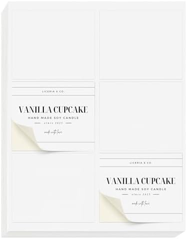 NextDayLabels 4x3.33 Inch Rectangle Stickers White Blank Labels for Laser Inkjet Printer - 6 Per Sheet Self-Adhesive Shipping Address Mailing Made in USA - 3000 Labels