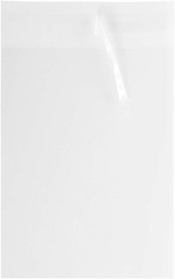 JAM PAPER Clear Cello Sleeves with Self Adhesive Closure - 100 Per Pack - 9 1/4 x 12 1/4