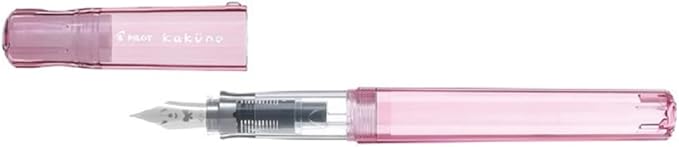 Pilot Fountain Pen Kakuno Family Series Kakuno Girl Clear Pink Medium Point FKA-1SR-KGP-M With Kanji LOVE Sticker, 5.15 x 0.59 x 0.78 in