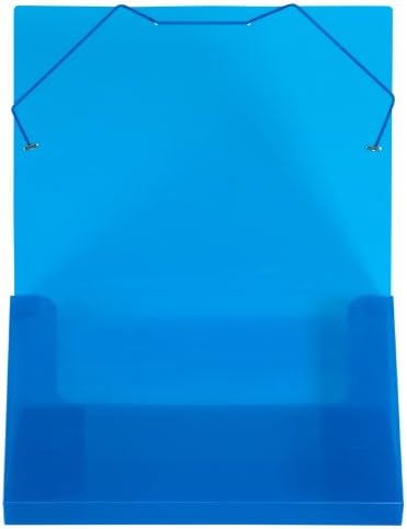 Lion File-N-Tote Plastic Document File, 13 x 9-7/8 Inches, 1 Inches Capacity, Translucent Blue, 1 File (45100F-BL)