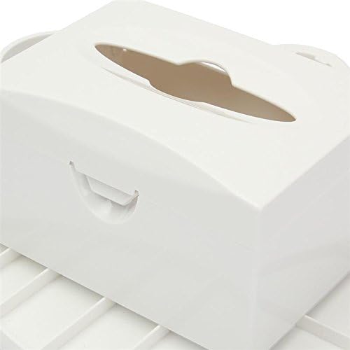 NSKI Dental 3 in 1 Oral Tray Tissue Box and Cup Storage Holder Fix on Dental Chair White/Blue/Green (White)