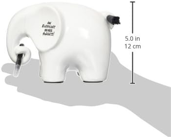 Luckies Elephant Whiteboard - Elephant Desk Accessories - Ceramic Dry Erase Board - Elephants Office Supplies - Fun Whiteboards Desk Organizer - Eric The Memo Organiser - Black Pen & Cloth Included