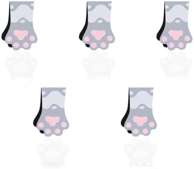 Cute Cat Paw Magnetic Bookmarks, 5 PCS Magnetic Cute Bookmark for Teacher, Women & Kids - Cat Paw Design (Purple-2.0)