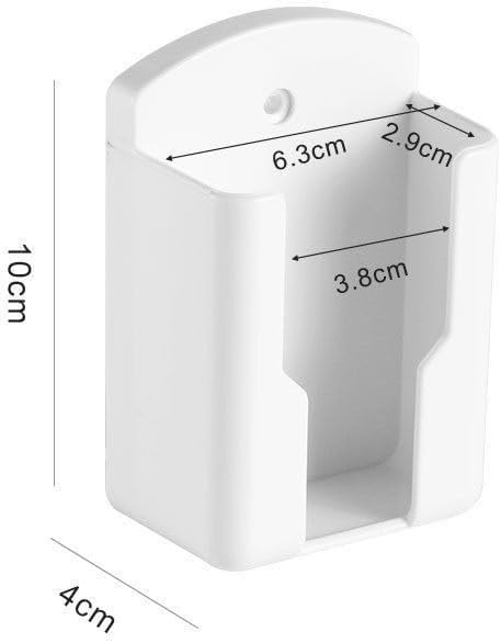 Wall Mount Remote Control Holder, Air-Conditioner Remote Tray TV Remote Organizer Caddy Box for Home Nightstand Office Desk School Supply Storage （2pcs，white）