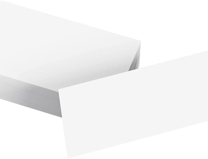 Reskid 100pk of 3 x 18in White Sentence Strips for Teachers - Cardstock Sentence Strips, Thick 80lb Cardstock Strips, Paper Strips, Made in America (Unruled, 3x18)