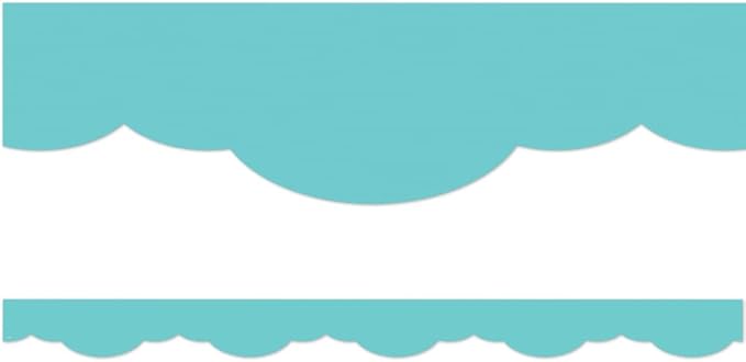 Teacher Created Resources Light Turquoise Fancy Scallops Border Trim (TCR9139)