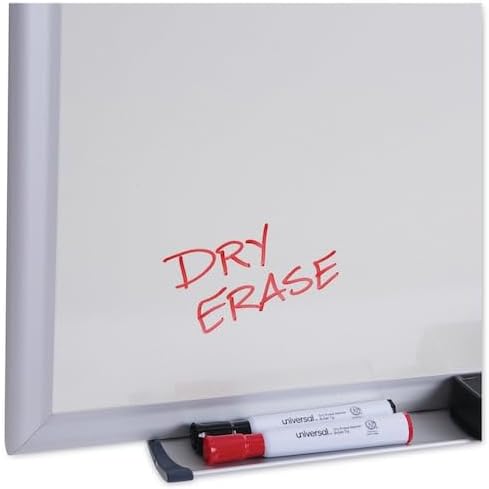 Universal Tabletop King 44624 Dry Erase Board, Melamine, 36 x 24, Aluminum Frame
