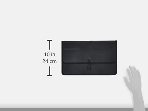 Lion Expand-N-File Poly Expanding Wallet, Legal (9-1/2 x 15 Inches), 2-1/2 Inches Gusset, Black, 1 Wallet (48150-BK)