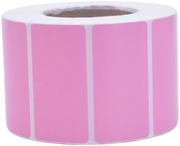 2x1 inches Colored Labels, 1000 Labels per roll, Thermal Printer, writable, 7 Beautiful Colors, Coding, Organization, Crafting. (Pack of 1) (Pink)