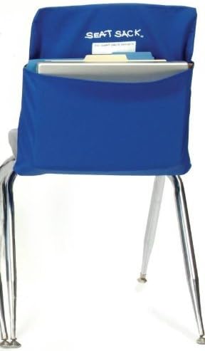 Seat Sack 17" Large Chair Storage Pocket , Blue - Perfect Over the Chair Pocket Organizer for Classroom Chairs and Desks, Durable and Spacious