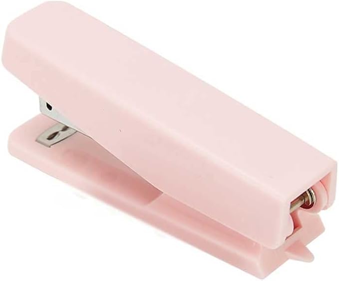 Solid Color Portable Mini Stapler Set with 1000 Staples Stationery Office Binding Tools(D)