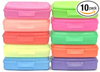 Mintra Home Utility Boxes - 375ml ASSORTED 3pk - (6.5inW x 4.25inD x 1.5inH) - great utility box, storage box for pencils, pens, crafts and other small items