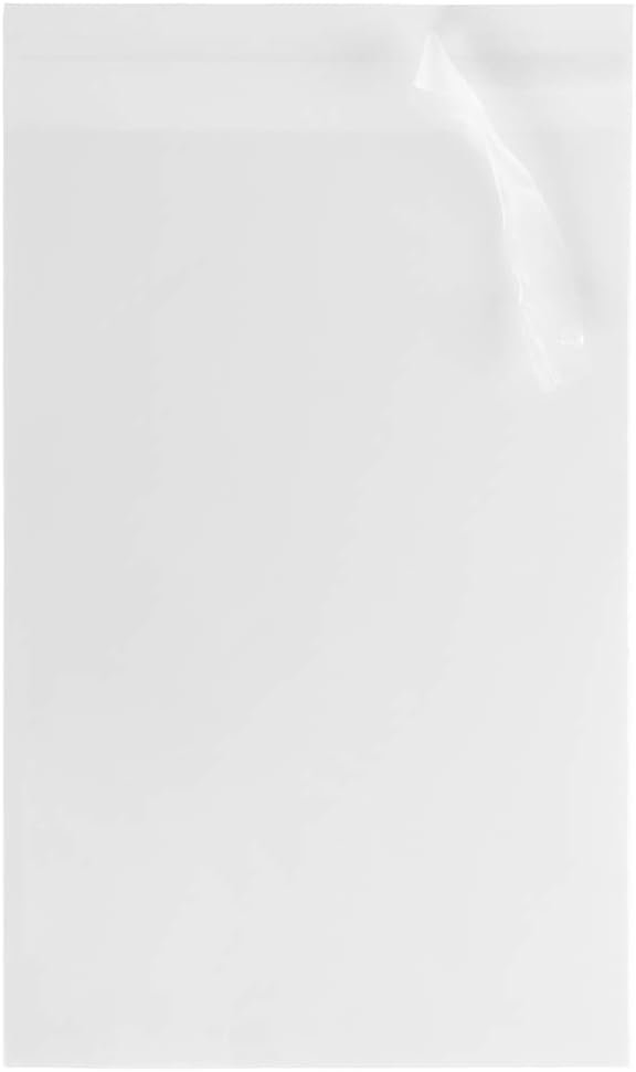 JAM PAPER Cello Sleeves with Self Adhesive Closure - 12 7/16 x 18 1/4 - Clear - 100/Pack