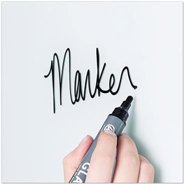 U Brands Cubicle Glass Dry Erase Board, Undated One-Week, 20 x 5.5, White Surface