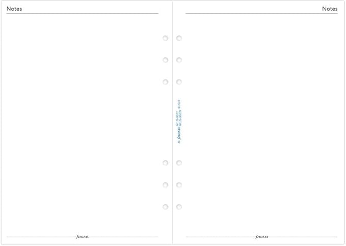 Filofax Calendar Diary Refill, A5 Size, Week-to-View, White Paper, Unruled, English, 2026 (C68522R-26)