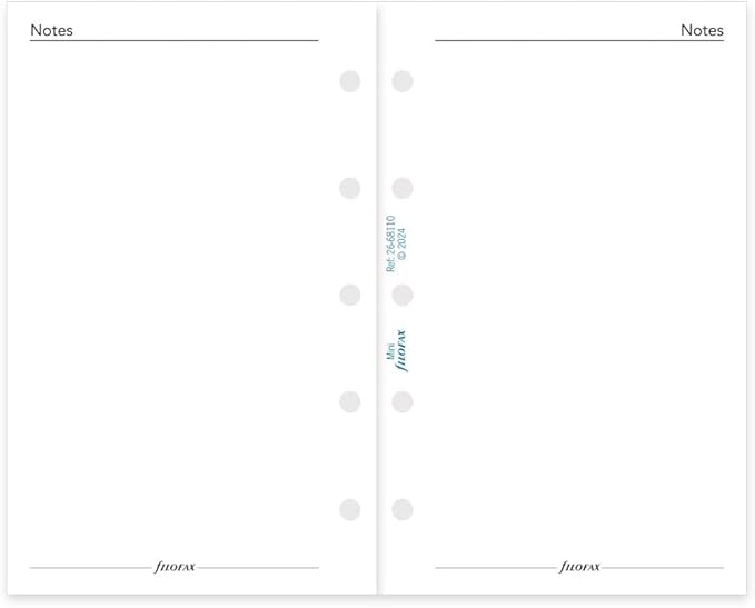 Filofax Calendar Diary Refill, Mini Size, Month-to-View, White Paper, English, 2026 (C68110-26)
