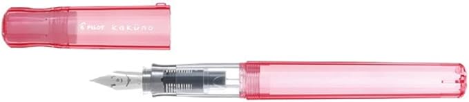 Pilot Fountain Pen Kakuno Family Series Kakuno Mama Clear Red Medium Point FKA-1SR-KMR-M With Kanji LOVE Sticker, 5.15 x 0.59 x 0.78 in